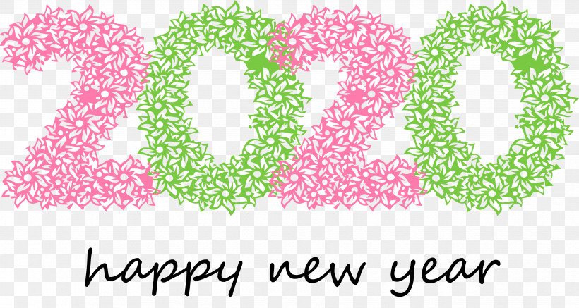 Happy New Year 2020 New Year 2020 New Years, PNG, 3465x1849px, Happy New Year 2020, Green, Line, New Year 2020, New Years Download Free