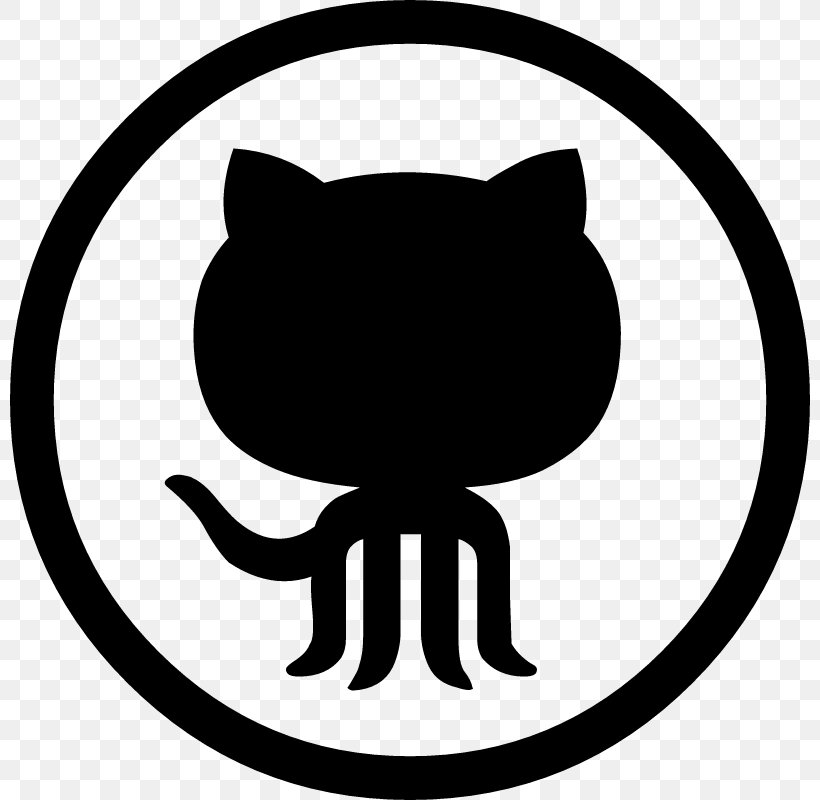 GitHub Logo, PNG, 800x800px, Github, Black, Black And White, Black Cat, Carnivoran Download Free
