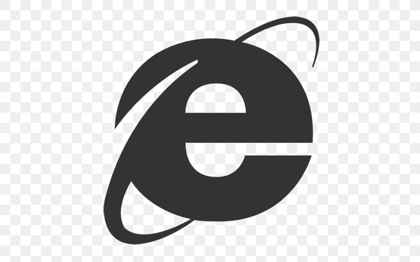 Internet Explorer Web Browser Microsoft, PNG, 512x512px, Internet Explorer, Black And White, Brand, File Explorer, Internet Download Free