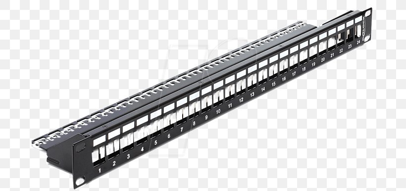 Patch Panels Category 6 Cable Twisted Pair Keystone Module Computer Port, PNG, 692x386px, 19inch Rack, Patch Panels, Cable Management, Category 5 Cable, Category 6 Cable Download Free