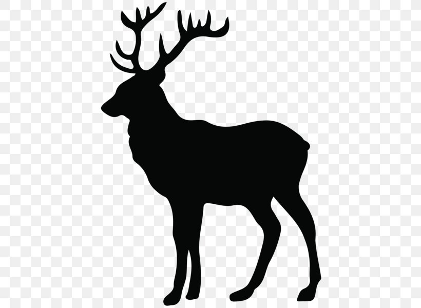 Reindeer Moose Silhouette, PNG, 446x600px, Deer, Antler, Art, Black And White, Drawing Download Free