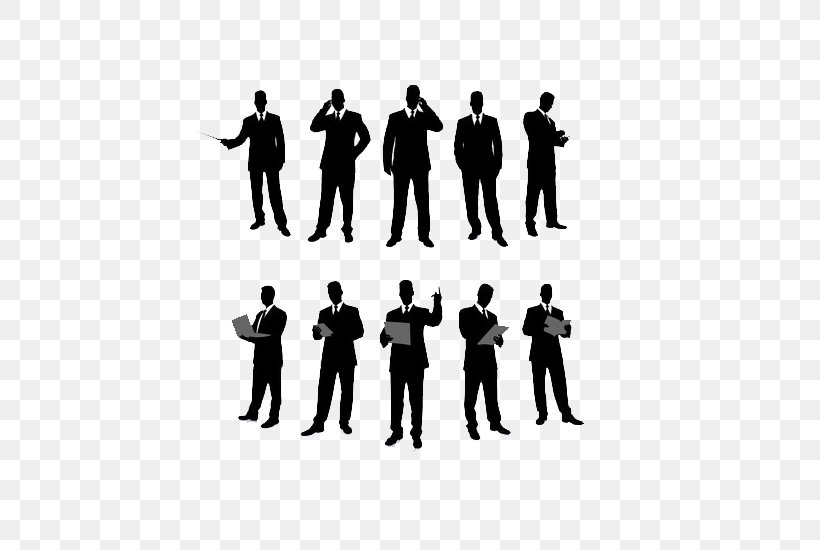 Silhouette Royalty-free Stock Photography Suit, PNG, 500x550px, Silhouette, Black And White, Businessperson, Cartoon, Communication Download Free