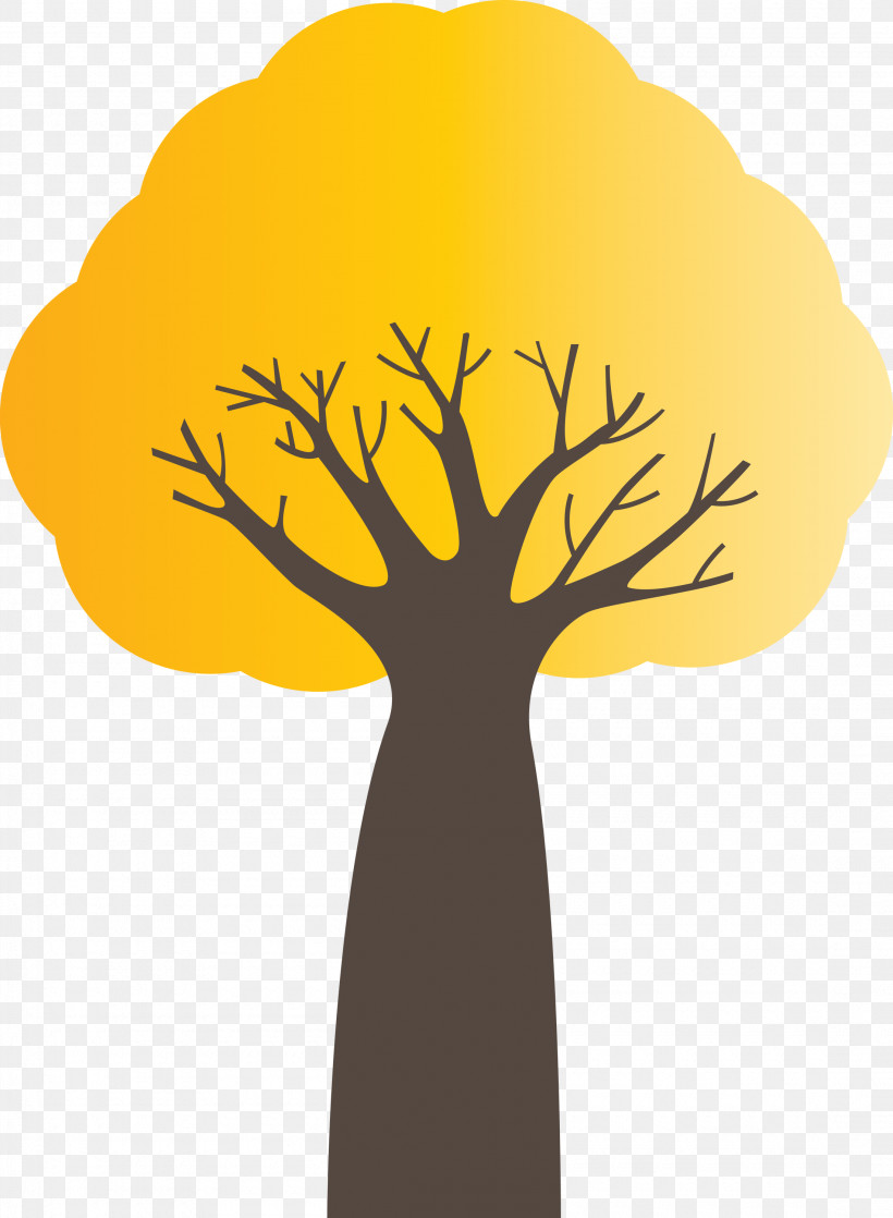 Flower Leaf Yellow Silhouette H&m, PNG, 2200x3000px, Cartoon Tree, Abstract Tree, Biology, Flower, Hm Download Free