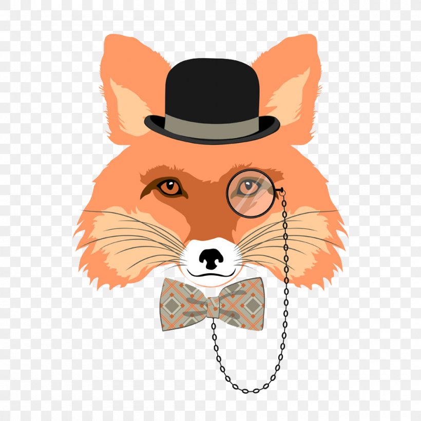 Fox Gentleman Illustration, PNG, 1000x1000px, Fox, Art, Carnivoran, Cartoon, Cushion Download Free