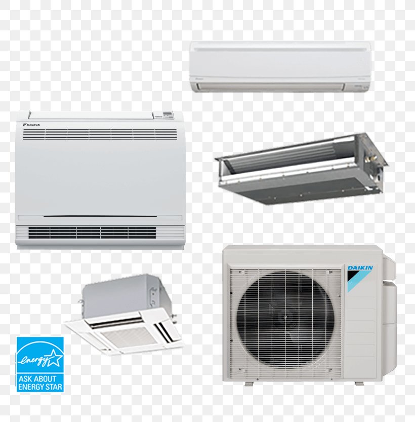 Daikin Heat Pump Air Conditioning HVAC Seasonal Energy Efficiency Ratio, PNG, 806x833px, Daikin, Air Conditioning, British Thermal Unit, Central Heating, Duct Download Free