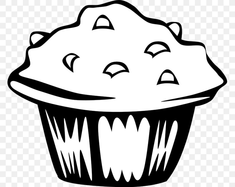 English Muffin Cupcake Clip Art, PNG, 768x655px, Muffin, Artwork, Banana, Black, Black And White Download Free