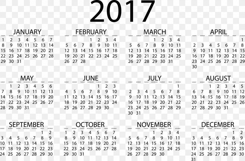 Calendar February 2017 Combined Defence Services Examination 0 Clip Art, PNG, 1920x1260px, 2017, 2018, Calendar, Black And White, Brand Download Free