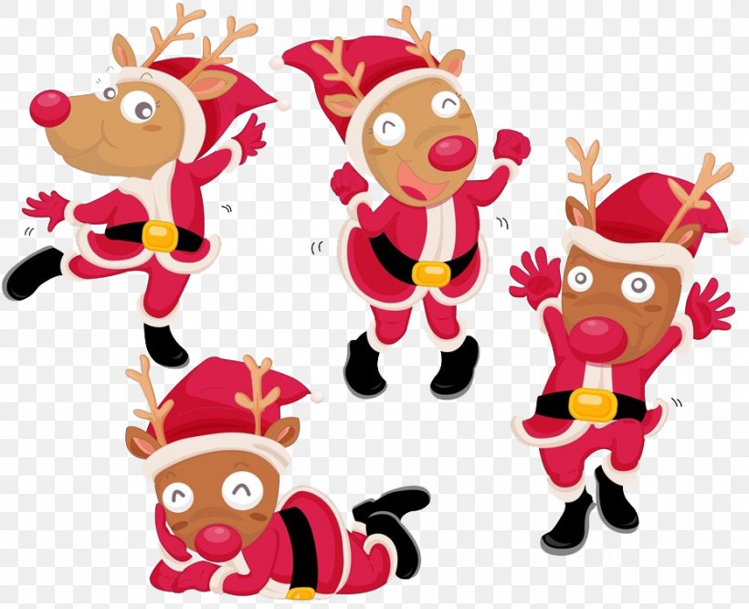 Rudolph Santa Claus's Reindeer Santa Claus's Reindeer Christmas, PNG, 927x754px, Rudolph, Art, Cartoon, Christmas, Christmas Card Download Free