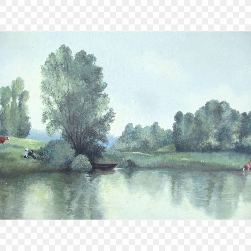 Watercolor Painting Bayou Pond Floodplain, PNG, 2048x2048px, Watercolor Painting, Bank, Bayou, Floodplain, Fluvial Landforms Of Streams Download Free