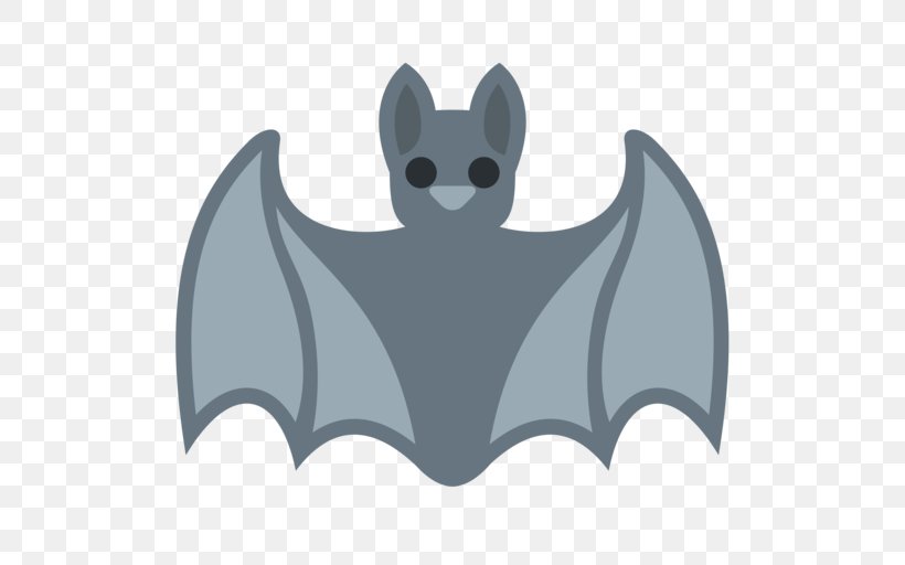 Bat Emojipedia Emoji Domain Android Nougat, PNG, 512x512px, Bat, Android Marshmallow, Android Nougat, Black, Black And White Download Free