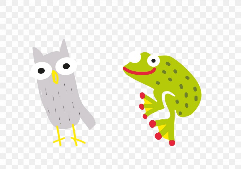 Owl Bird Tree Frog, PNG, 2048x1433px, Owl, Amphibian, Animal, Art, Beak Download Free