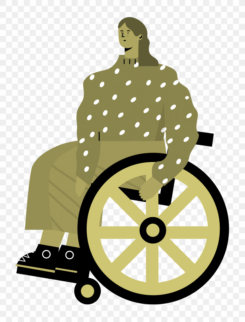 Sitting On Wheelchair Woman Lady, PNG, 1903x2500px, Woman, Behavior, Cartoon, Human, Lady Download Free