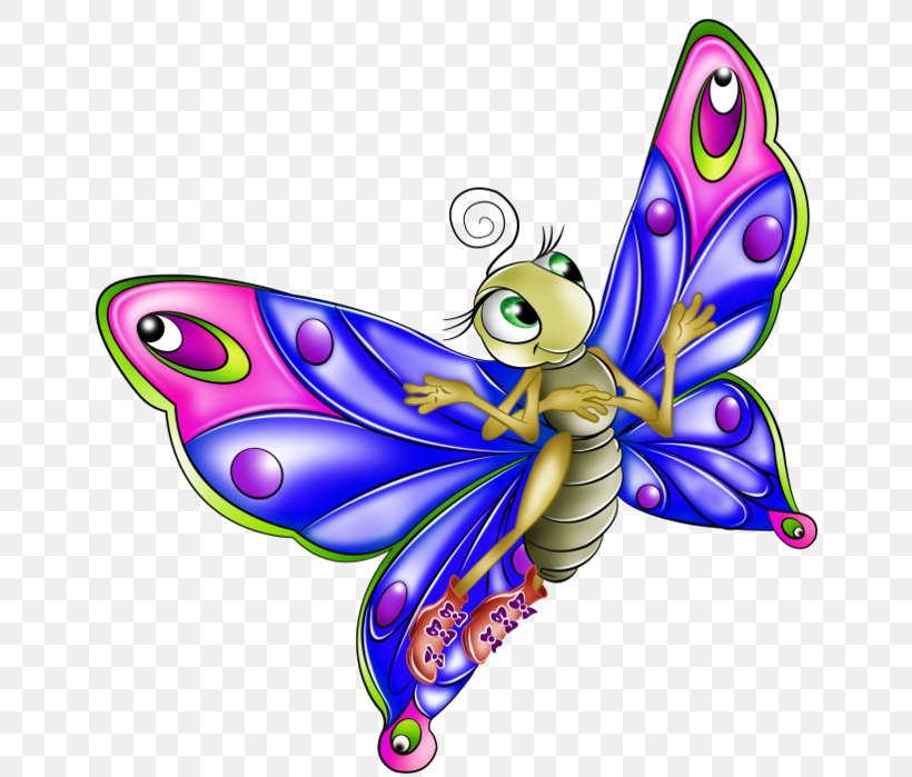 Butterfly Insect Cartoon Animation Clip Art, PNG, 668x699px, Butterfly, Animation, Brush Footed Butterfly, Brushfooted Butterflies, Butterflies And Moths Download Free