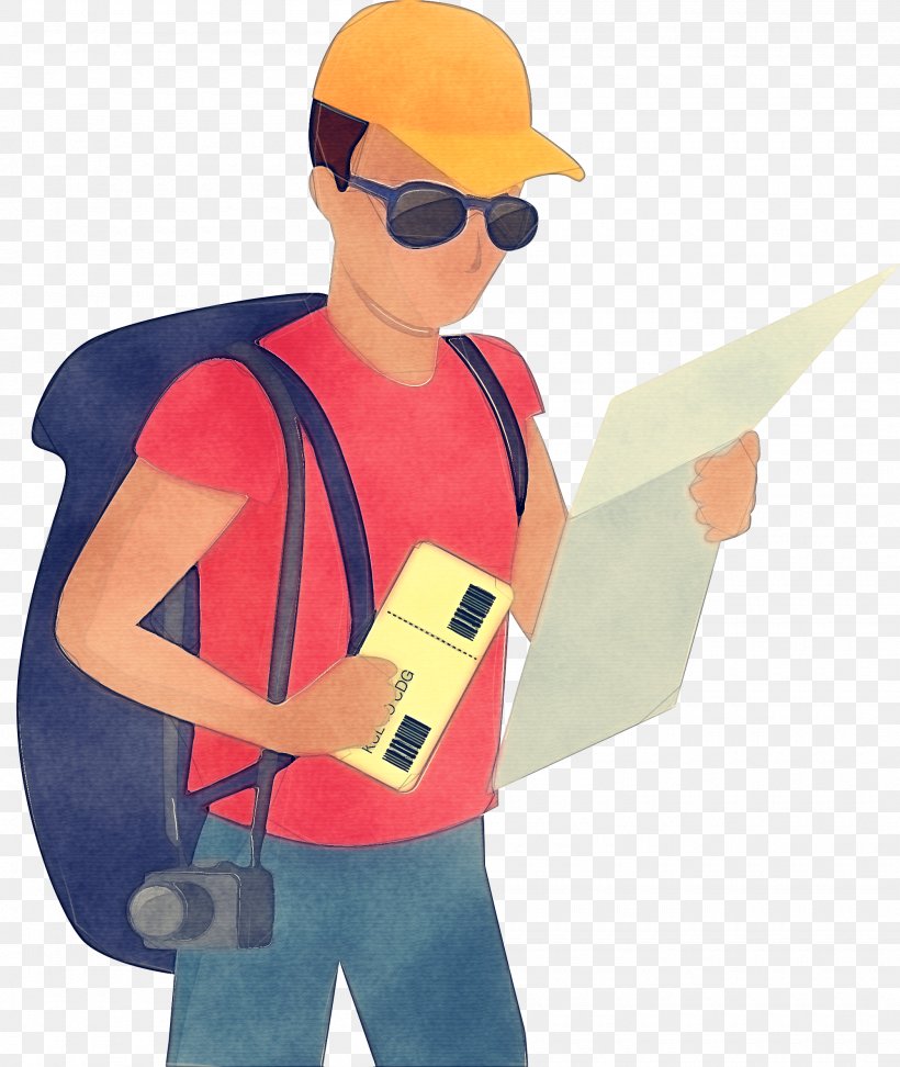 Cartoon Drawing Logo Travel Transparency, PNG, 2000x2372px, Cartoon, Baggage, Baseball Cap, Character, Construction Worker Download Free