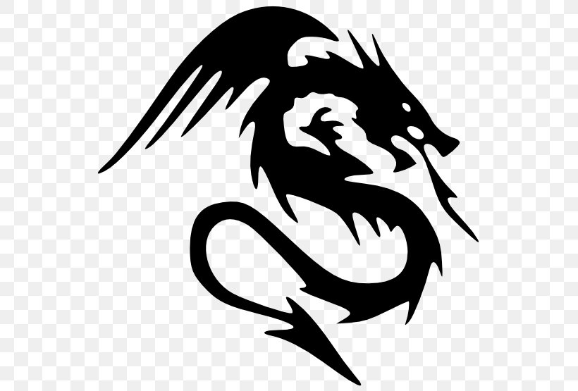 Dragon Black And White Clip Art, PNG, 555x555px, Dragon, Art, Black And White, Blog, Chinese Dragon Download Free