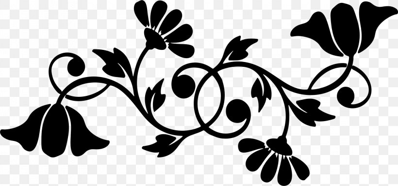 Flower Pattern Stencil Paper Floral Design, PNG, 2290x1074px, 3d Computer Graphics, 3d Modeling, Flower, Blackandwhite, Branch Download Free