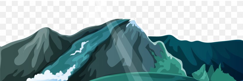 Mountain Landscape, PNG, 1482x495px, Mountain, Aqua, Blue, Brand, Cartoon Download Free