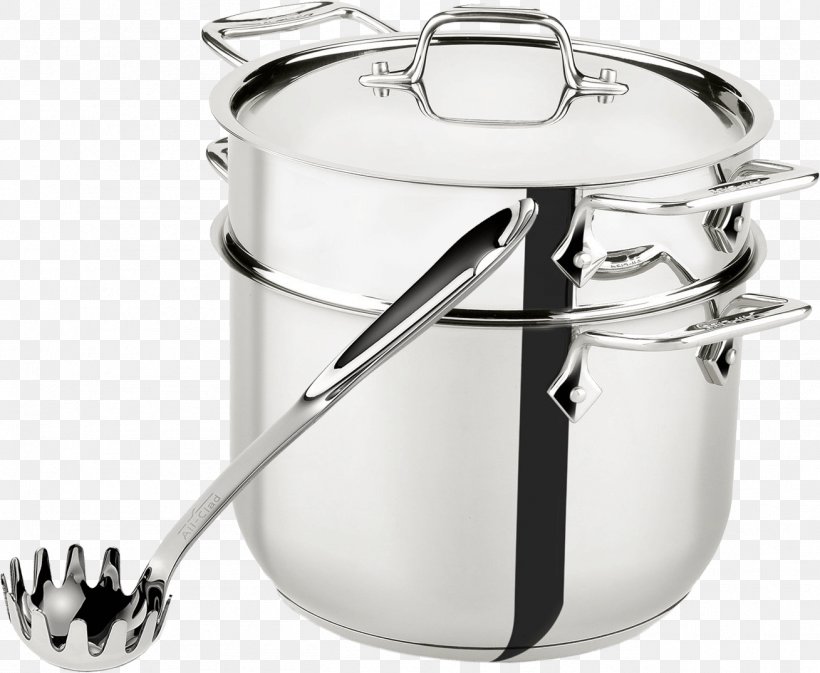 Pasta All-Clad Stainless Steel Olla Cookware, PNG, 1309x1075px, Pasta, Allclad, Brushed Metal, Colander, Cooking Ranges Download Free