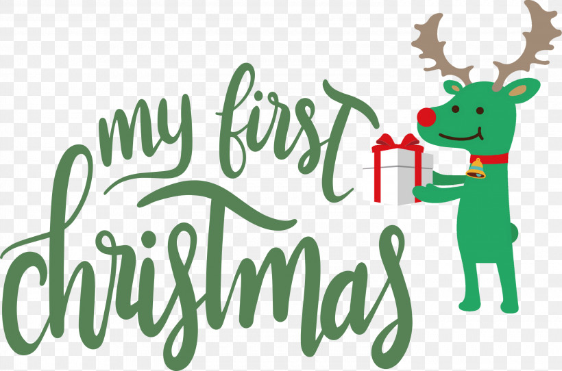 My First Christmas, PNG, 3000x1984px, My First Christmas, Character, Christmas Day, Christmas Ornament M, Deer Download Free