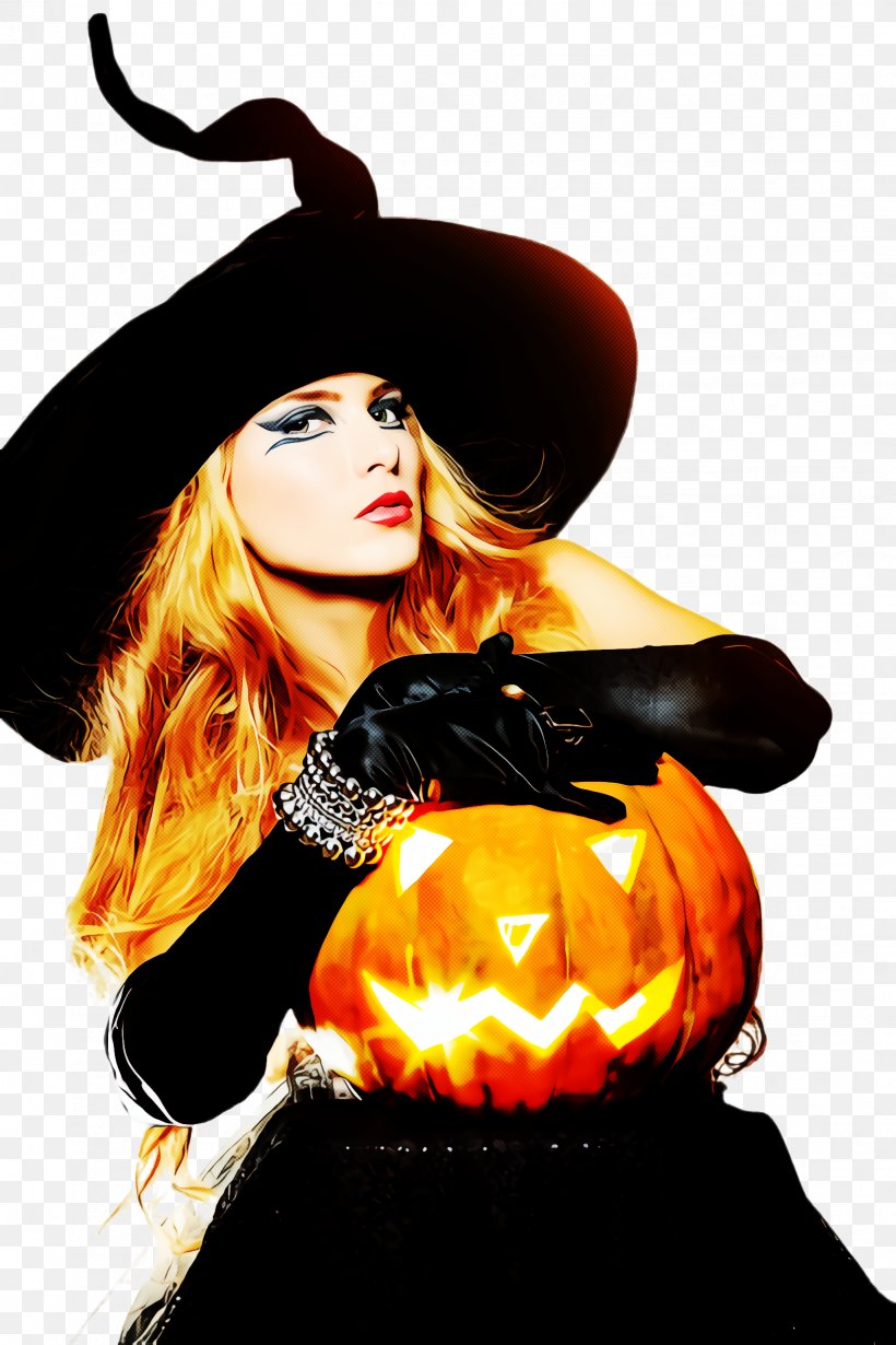 Orange, PNG, 1632x2448px, Witch Hat, Black Hair, Calabaza, Costume Accessory, Hat Download Free
