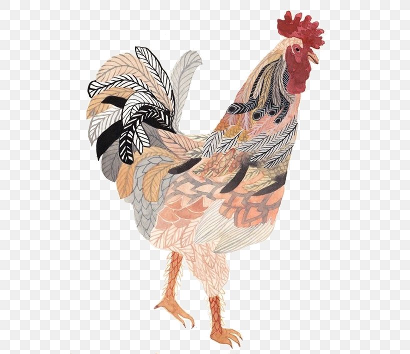 Rooster Chicken Paper Chinese New Year Lunar New Year, PNG, 570x708px, Chicken, Art, Artist, Beak, Bird Download Free