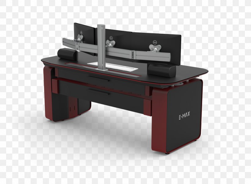 Sit-stand Desk Standing Desk Computer Desk Table, PNG, 960x702px, Desk, Computer, Computer Desk, Control Room, Electronic Sports Download Free