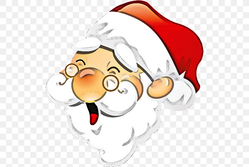 Santa Claus, PNG, 520x550px, Cartoon, Head, Nose, Pleased, Santa Claus Download Free