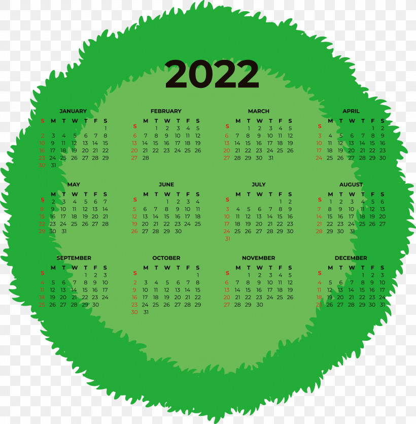 2022 Calendar 2022 Printable Yearly Calendar Printable 2022 Calendar, PNG, 2943x3000px, Leaf, Biology, Geometry, Green, Line Download Free