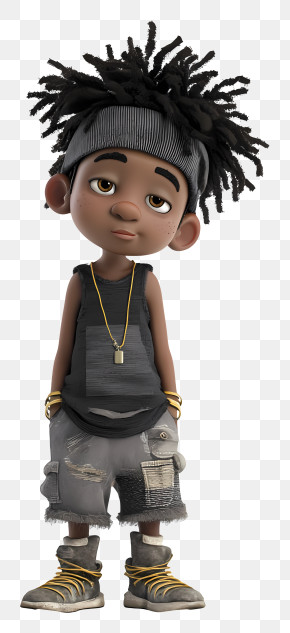 Black Boy - Stylish Boy In Casual Outfit PNG