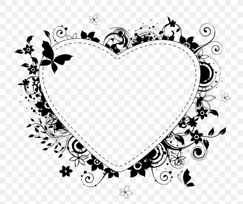 Heart Pattern Flower Font, PNG, 800x690px, Heart, Art, Blackandwhite, Flower, Line Art Download Free