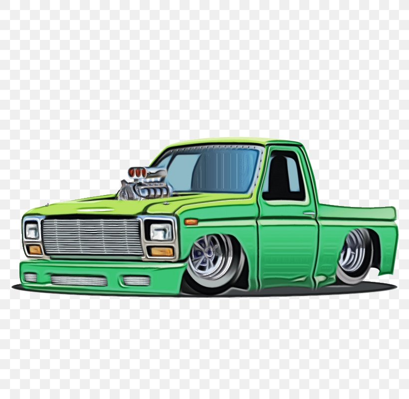 Land Vehicle Pickup Truck Vehicle Car Motor Vehicle, PNG, 800x800px, Watercolor, Automotive Design, Automotive Exterior, Bumper, Car Download Free