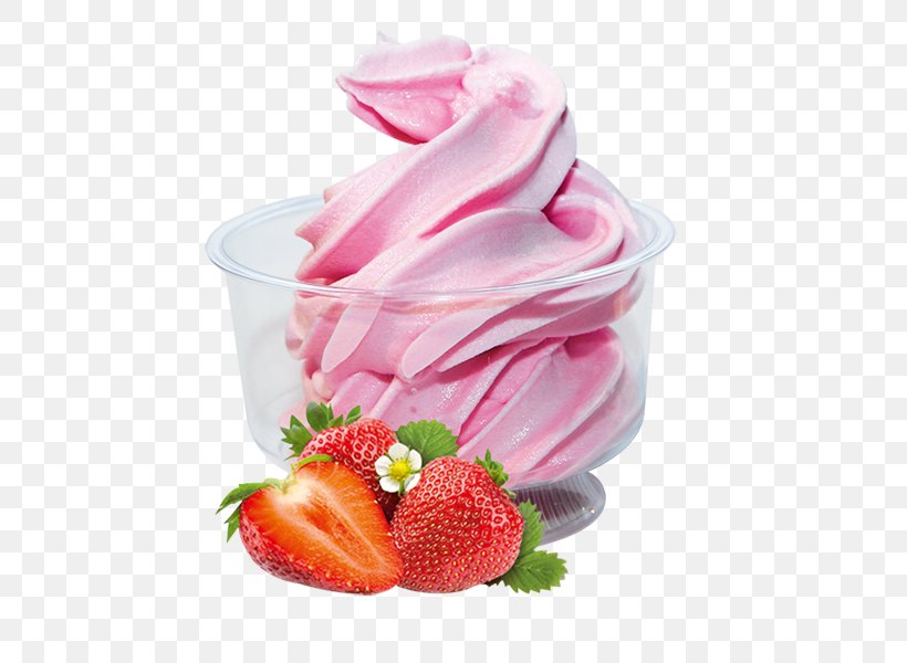 Frozen Yogurt Ice Cream Strawberry Yoghurt Soft Serve, PNG, 600x600px, Frozen Yogurt, Cream, Dairy Product, Dessert, Flavor Download Free