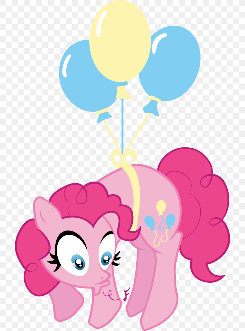 Pinkie Pie Rainbow Dash Pony Balloon Fluttershy, PNG, 720x1110px, Watercolor, Cartoon, Flower, Frame, Heart Download Free