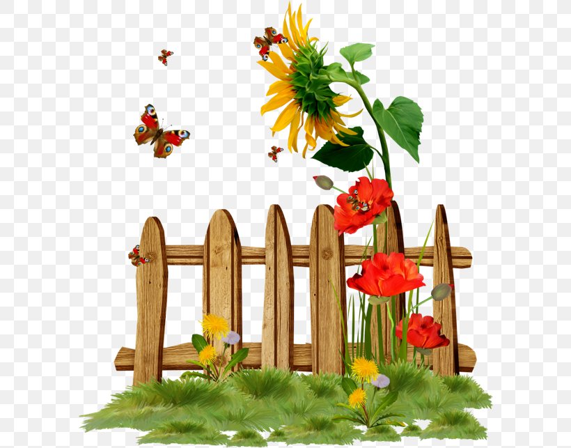 Fence Clip Art, PNG, 598x643px, Fence, Cut Flowers, Decoupage, Flora, Floral Design Download Free