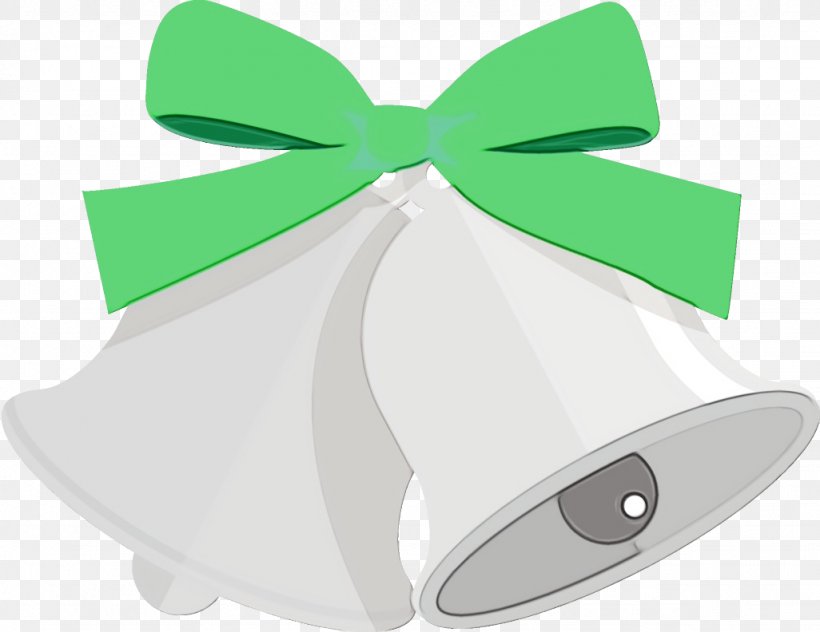 Green White Ribbon Bell Gift Wrapping, PNG, 1026x792px, Watercolor, Bell, Gift Wrapping, Green, Paint Download Free