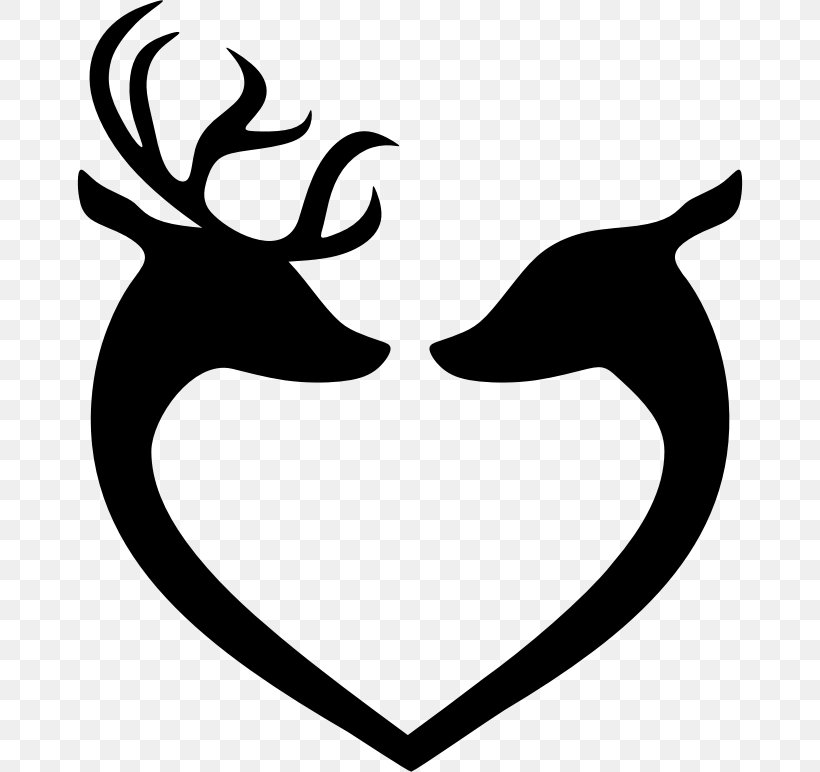 White-tailed Deer Reindeer Clip Art, PNG, 666x772px, Deer, Antler, Artwork, Black And White, Fallow Deer Download Free