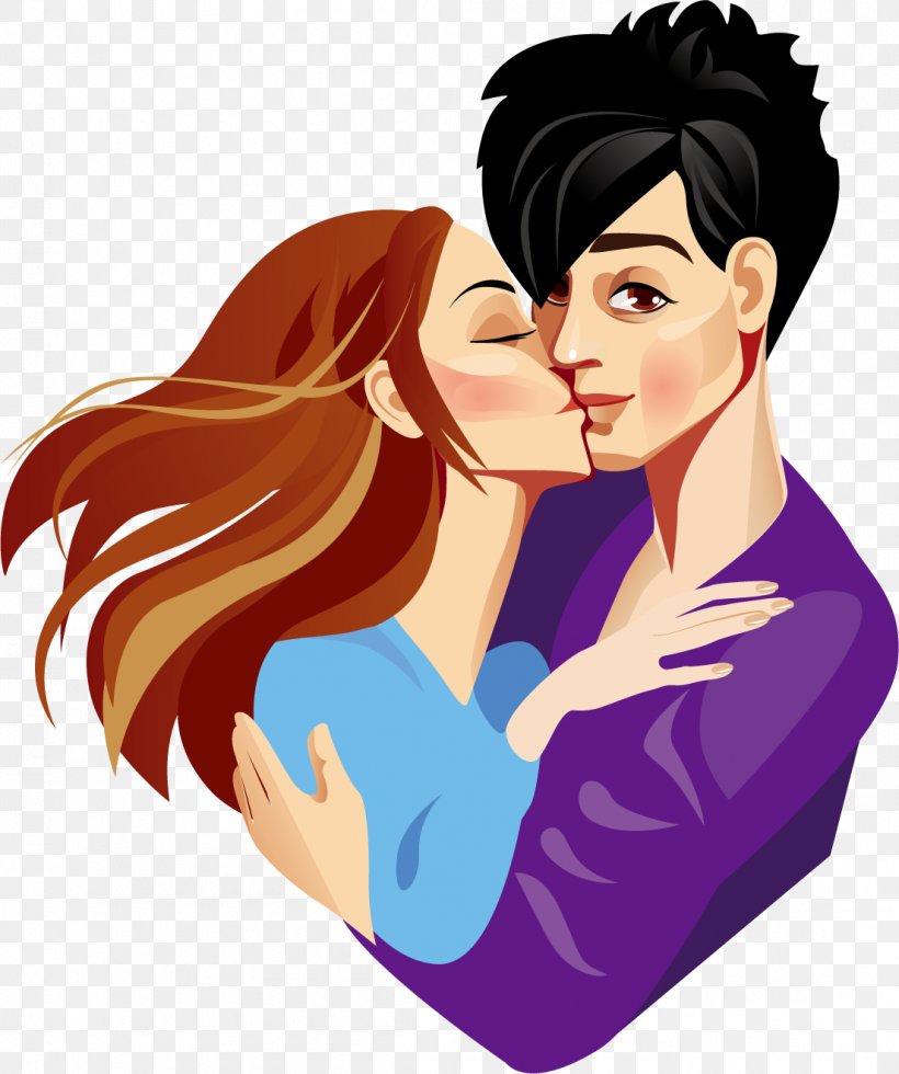 Woman Kiss Hug, PNG, 1105x1321px, Watercolor, Cartoon, Flower, Frame, Heart Download Free