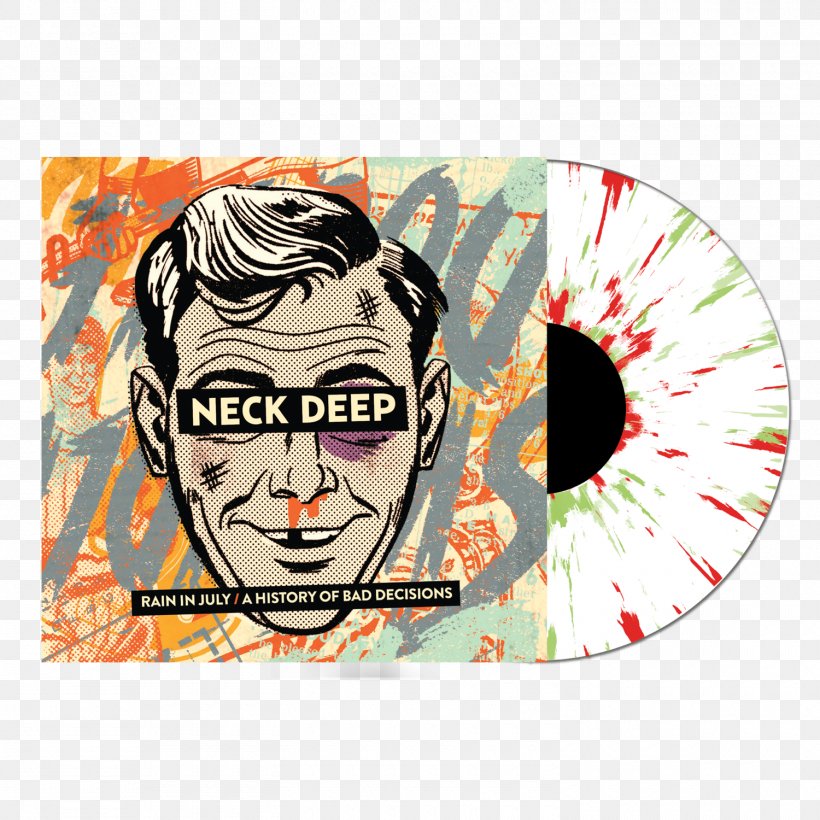 Neck Deep Rain In July / A History Of Bad Decisions What Did You Expect?, PNG, 1500x1500px, Neck Deep, Art, Ben Barlow, History Of Bad Decisions, Kick It Download Free