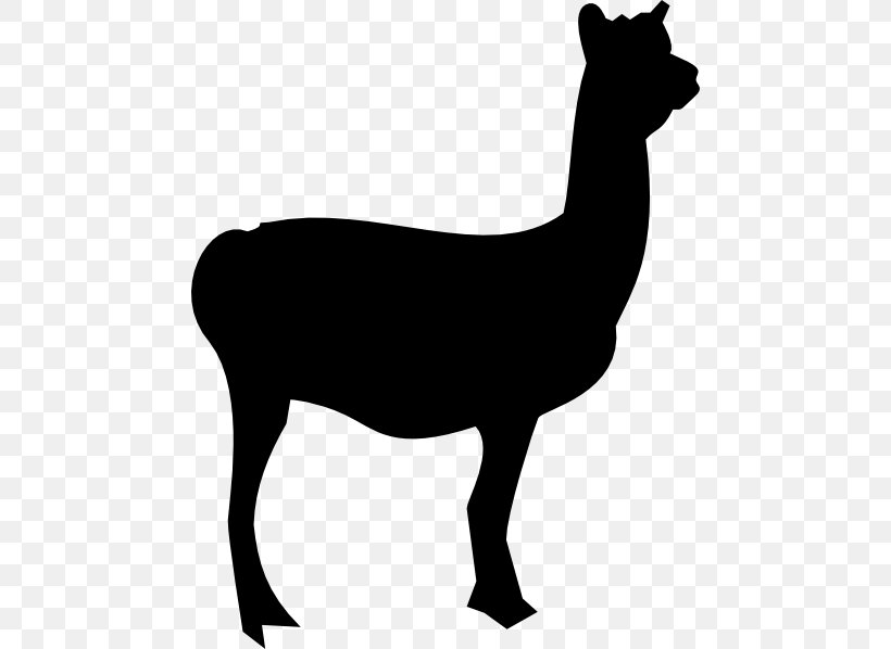 Llama Silhouette Clip Art, PNG, 468x598px, Llama, Alpaca, Animal, Black And White, Camel Like Mammal Download Free