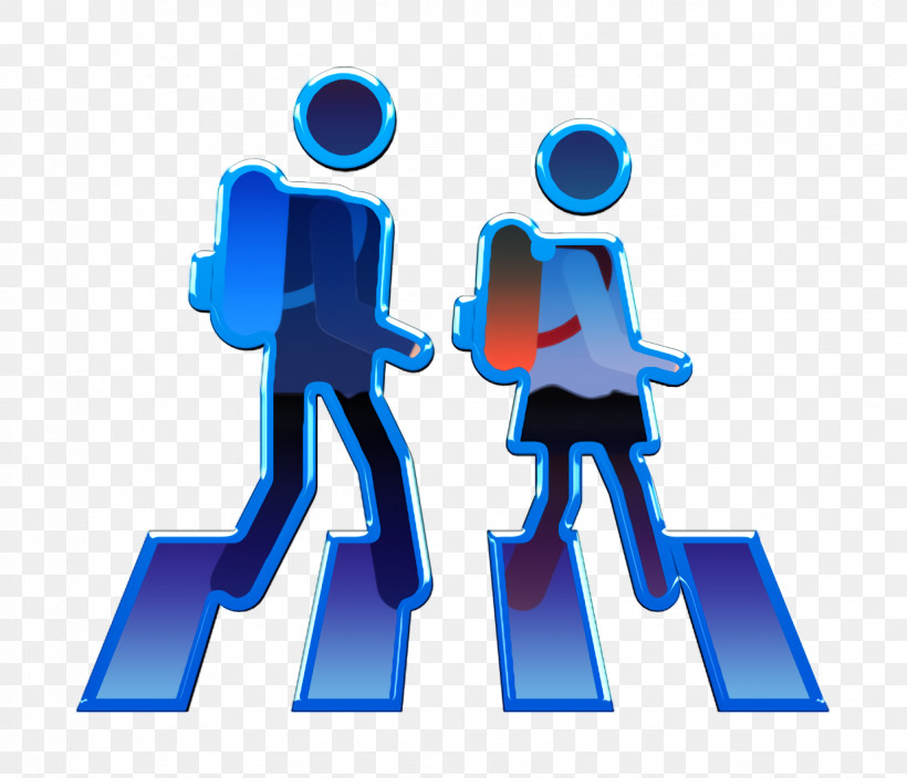 Pedestrian Icon Students Icon Back To School Pictograms Icon, PNG, 1234x1060px, Pedestrian Icon, Behavior, Electric Blue M, Joint, Line Download Free