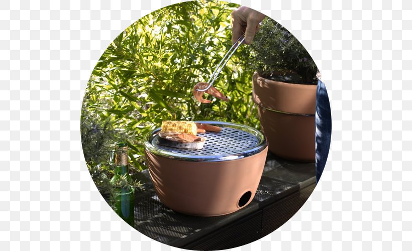 Barbecue Garden Terrace Balcony Flowerpot, PNG, 500x500px, Barbecue, Balcony, Brasero, Brazier, Cookware And Bakeware Download Free