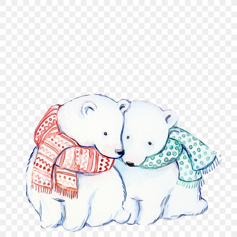 Polar Bear Drawing Bears /m/02csf Textile, PNG, 1440x1440px, Watercolor, Animal Figurine, Area, Bears, Dog Download Free