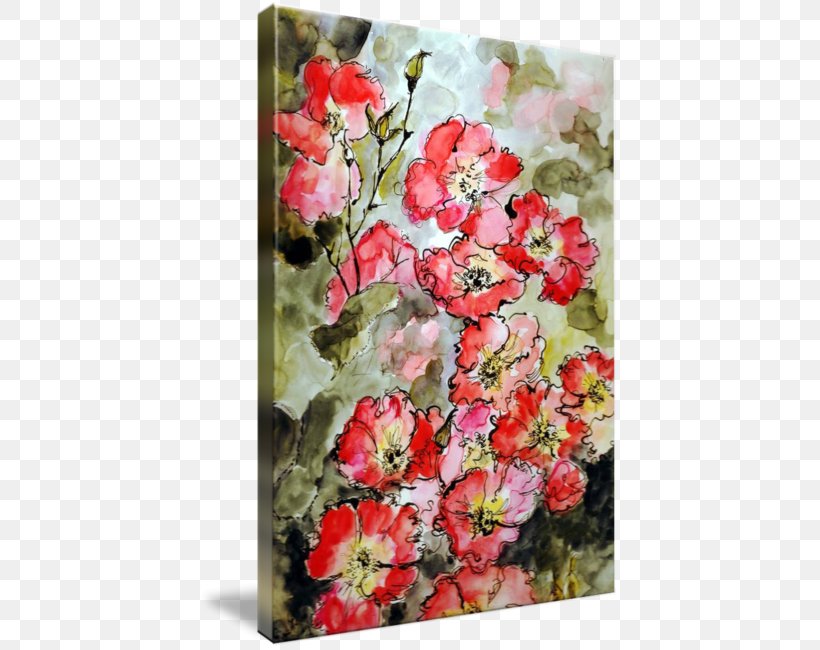 Garden Roses Floral Design Cut Flowers Watercolor Painting, PNG, 420x650px, Garden Roses, Art, Artwork, Azalea, Blossom Download Free