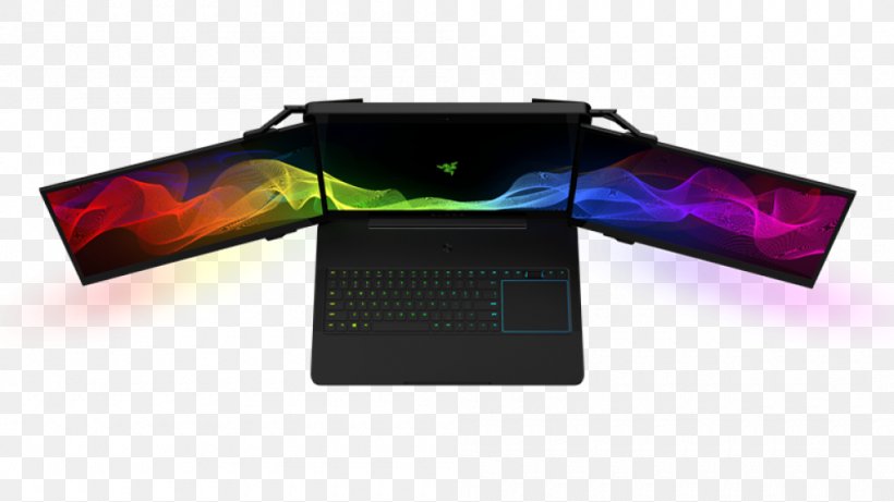 Laptop Computer Keyboard Computer Monitors Razer Inc. Multi-monitor, PNG, 1000x563px, Laptop, Computer, Computer Keyboard, Computer Monitors, Desktop Computers Download Free