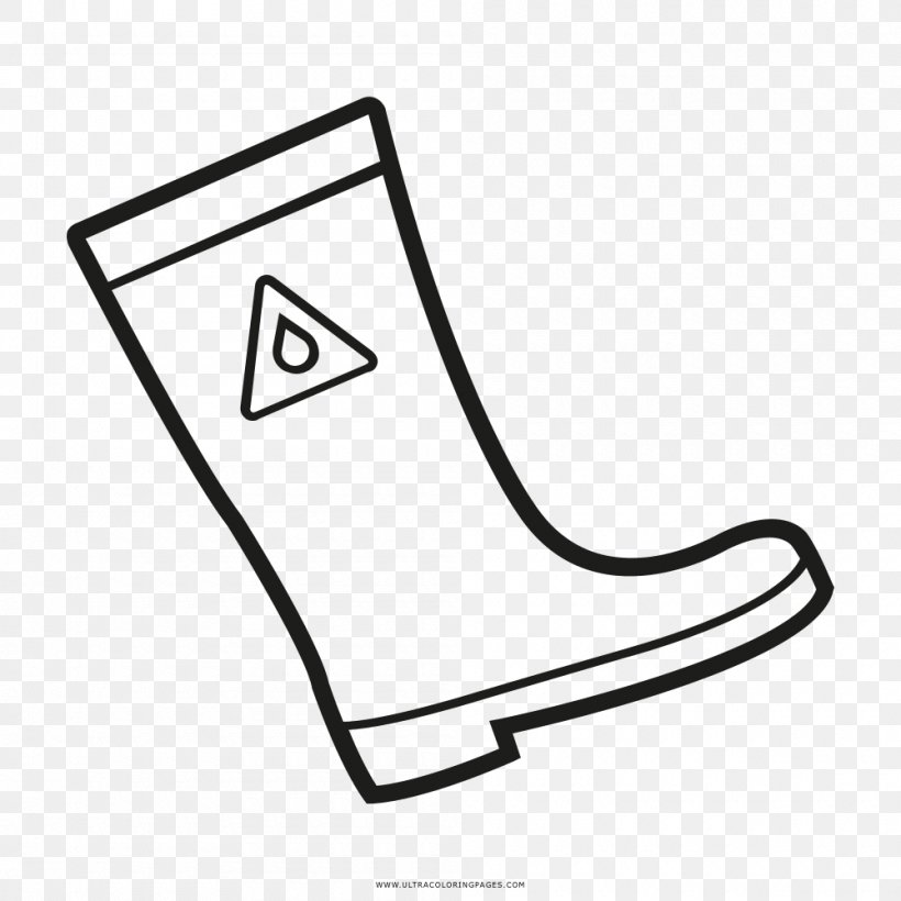 Coloring Book Wellington Boot Drawing Rain, PNG, 1000x1000px, Coloring Book, Area, Auto Part, Black, Black And White Download Free