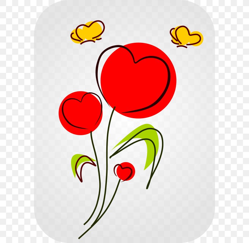 Heart Flower Clip Art, PNG, 596x800px, Watercolor, Cartoon, Flower, Frame, Heart Download Free