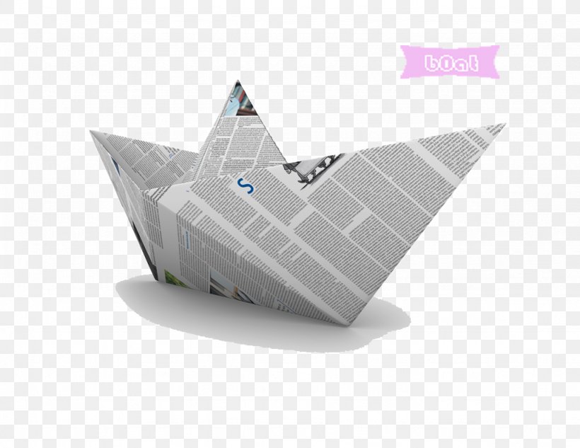 Newspaper Boat Newsprint Illustration, PNG, 1024x791px, Paper, Boat, Canoeing, Envelope, Material Download Free