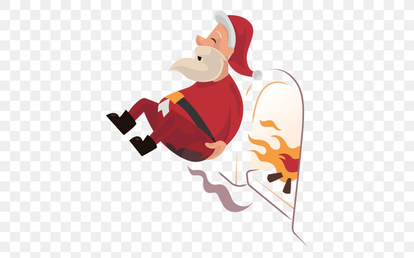 Santa Claus Fireplace Clip Art, PNG, 512x512px, Santa Claus, Art, Beak, Bird, Chicken Download Free