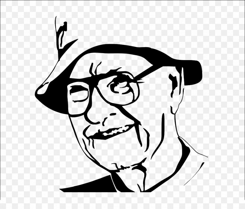 Silhouette Old Age Illustration, PNG, 1024x873px, Silhouette, Black And White, Cartoon, Eyewear, Face Download Free