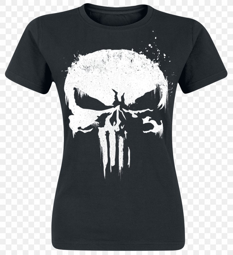Punisher Hoodie T-shirt Marvel Comics Sweater, PNG, 1096x1200px, Punisher, Active Shirt, Black, Brand, Clothing Download Free